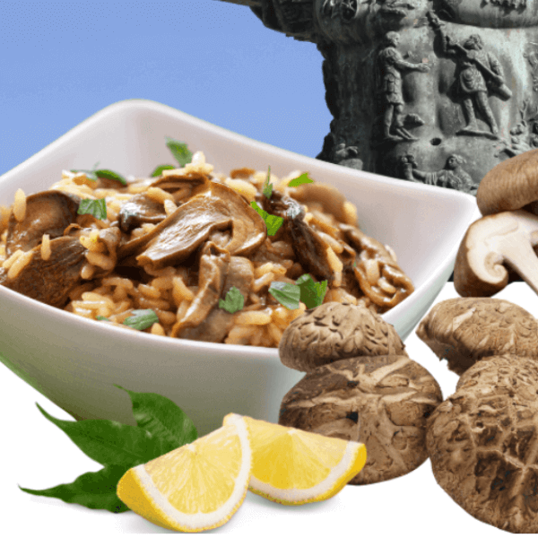 Lemon Olive Oil Risotto with Mushrooms