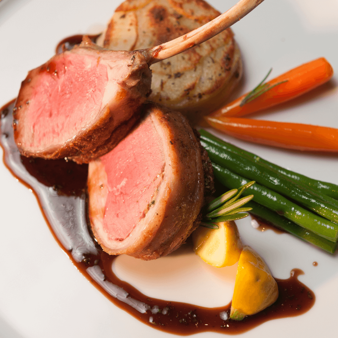 Lamb Chops with Fig Balsamic Reduction