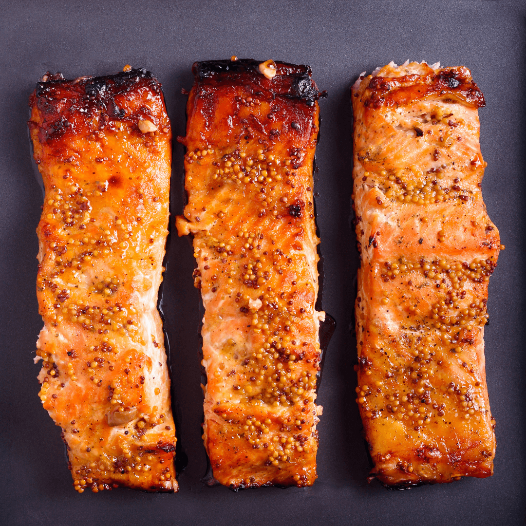 Honey Truffle Glazed Salmon with Apple Jam