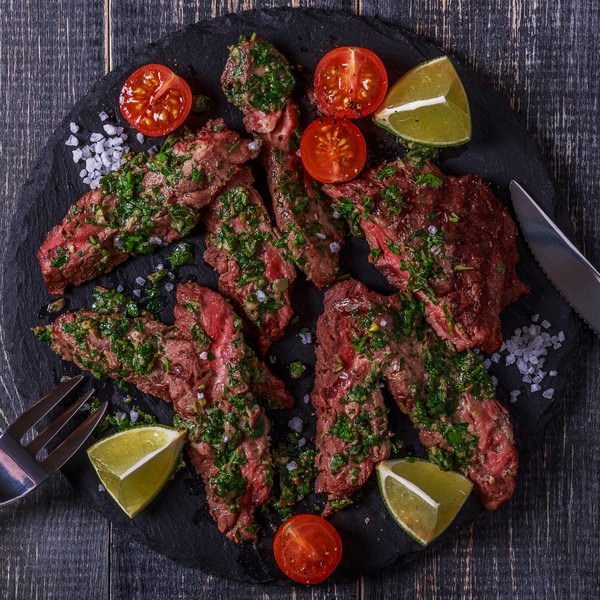 Skirt Steak with Salsa Verde Outer Banks Olive Oil